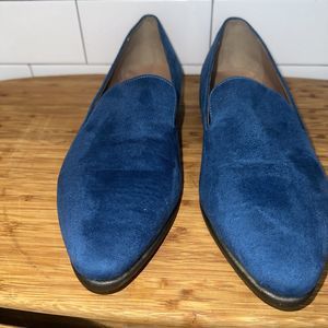Aerosoles Women's Teal Blue Suede MAP OUT Penny Loafer - Size 8